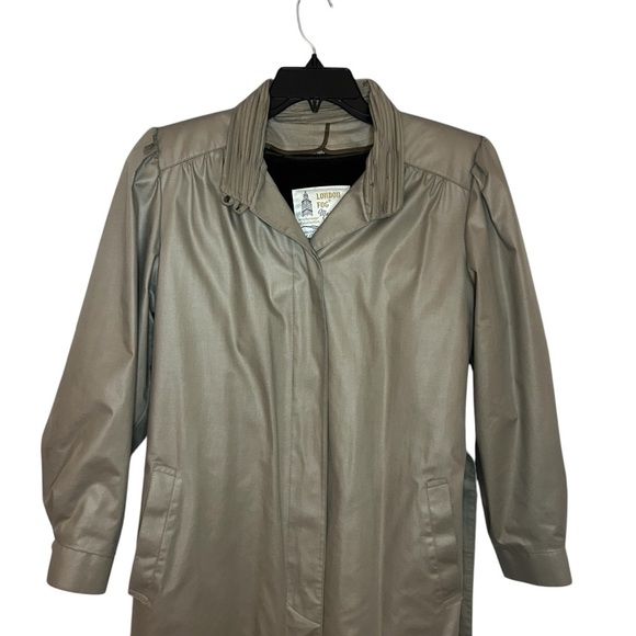 London Fog Vintage Tan Trench Coat w/ Zip Liner – Size 10 Petite - Picture 2 of 16